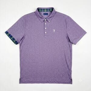William Murray Classic Performance Golf Polo Shirt Heather Purple Mens XXL 2XL